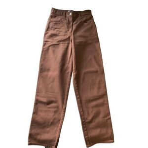 Wilfred Free wide leg baggy pants brown women's size 0